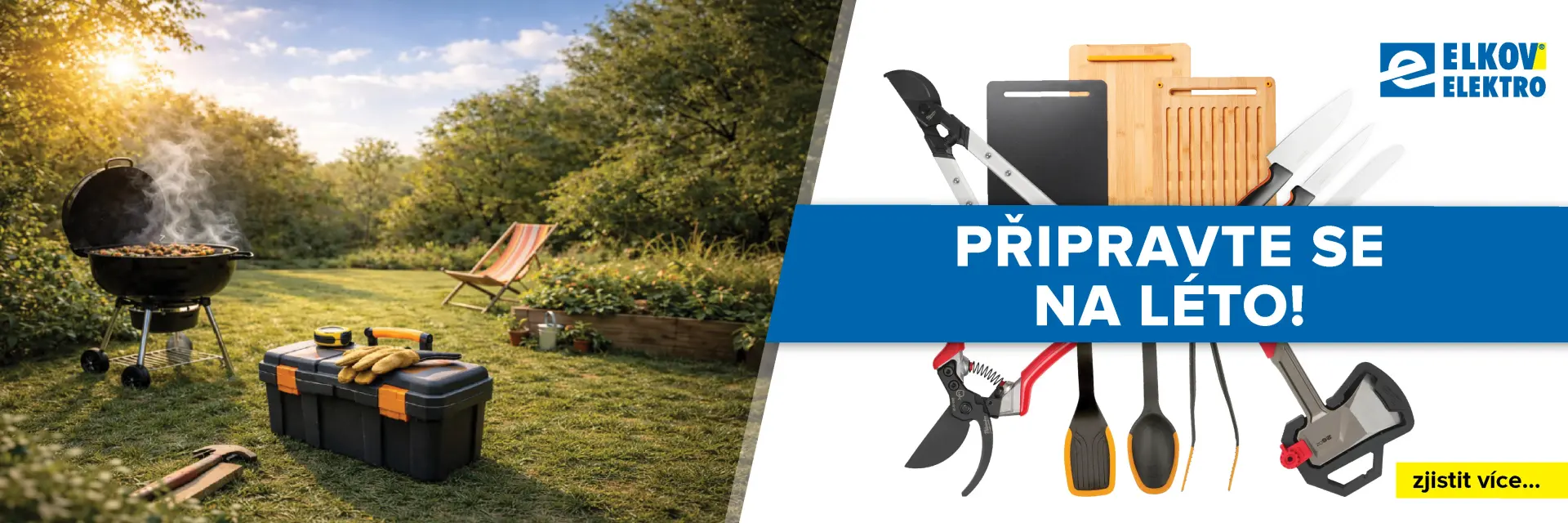 Banner na akční nabídku Připravte se na léto