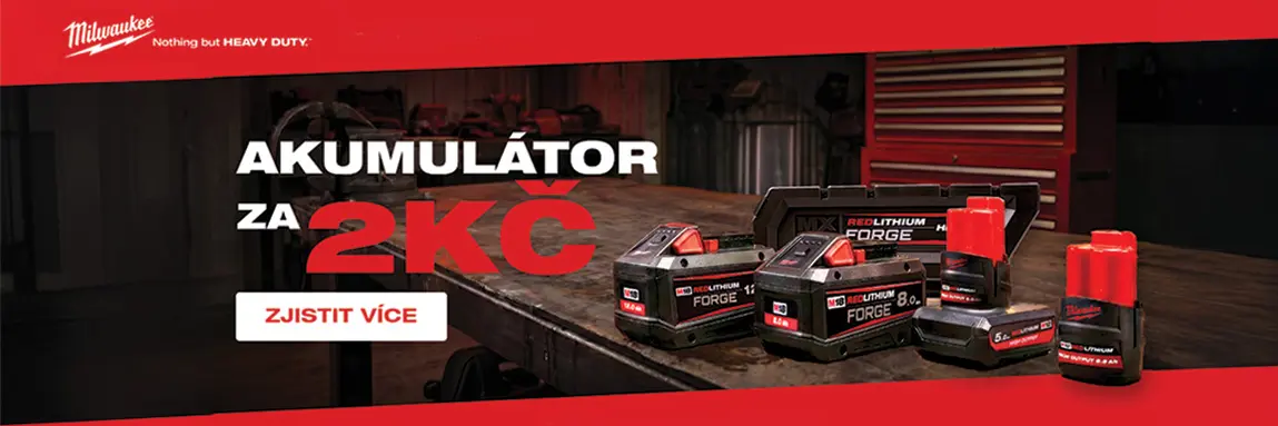 Milwaukee - akumulátor za 2 Kč