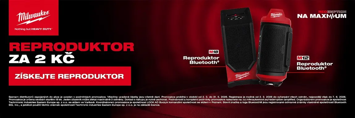 Rádio za 2kč k nákupu Milwaukee